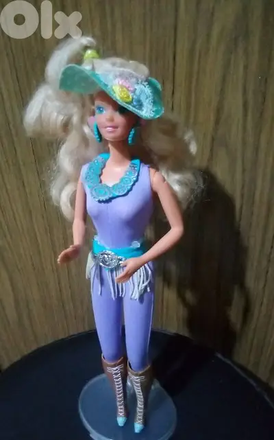 Barbie WESTERN FUN doll Mattel 89 rare Great doll+boots+hat+accessory