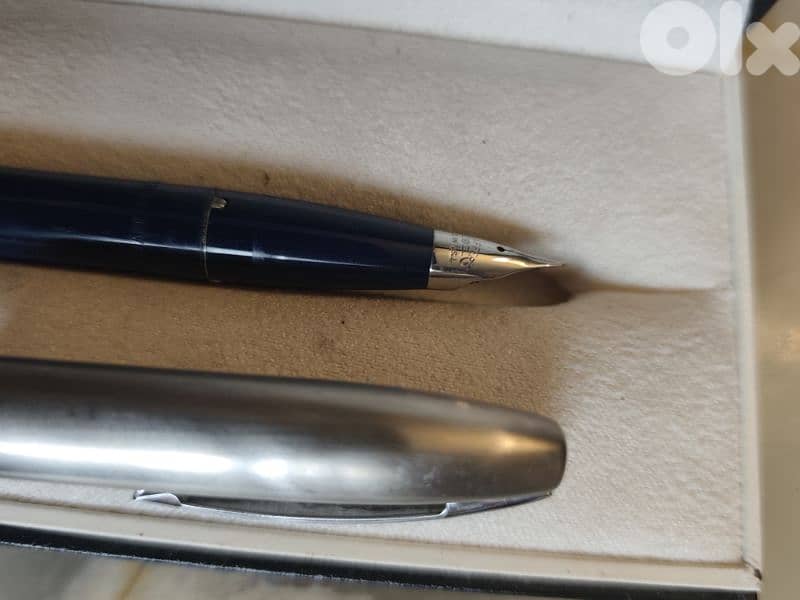 Sheaffer's Fountain Pen Imperial Dark Blue with Silver Cap Vintage 2