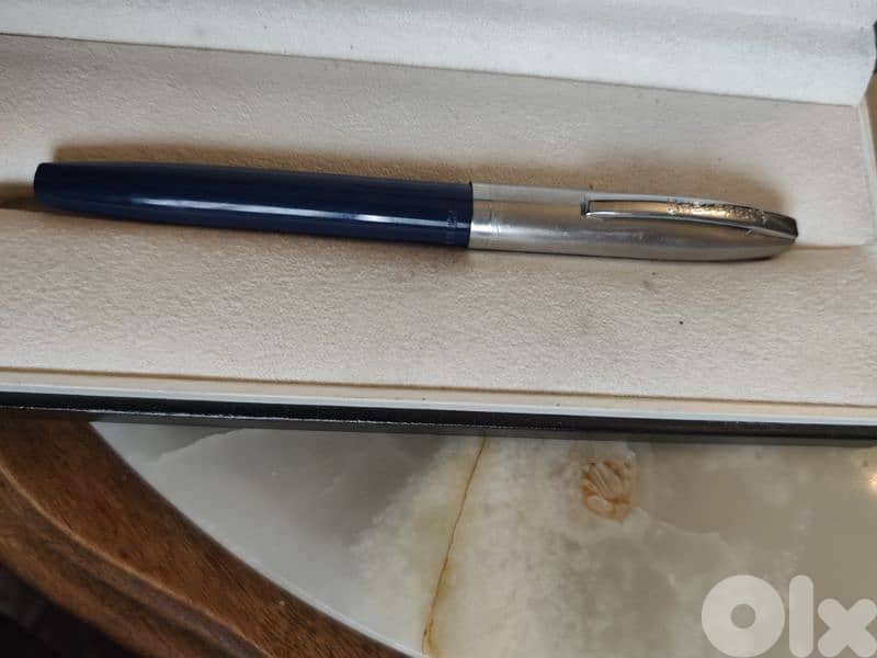 Sheaffer's Fountain Pen Imperial Dark Blue with Silver Cap Vintage 6