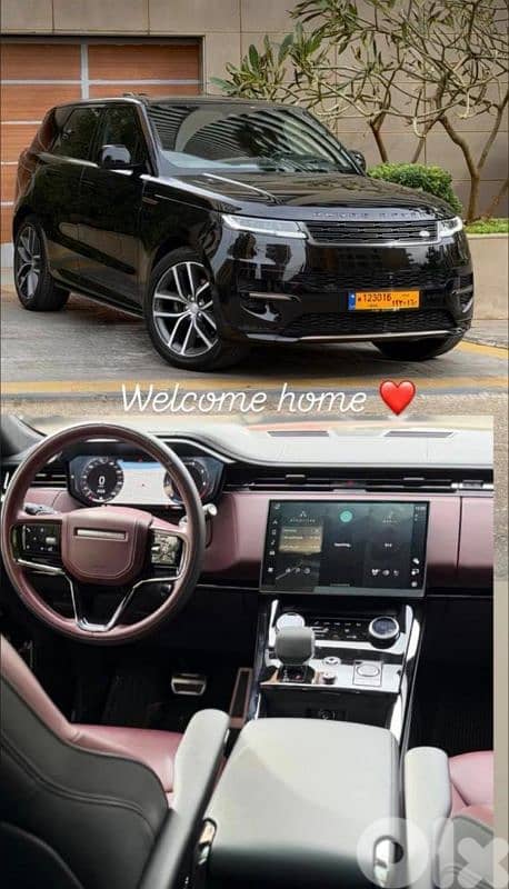 Range rover sport autobiography 2024 black interior red 0