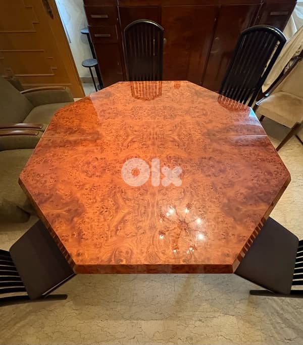 Salle à manger en bois de loupe Roche -Bobois 0
