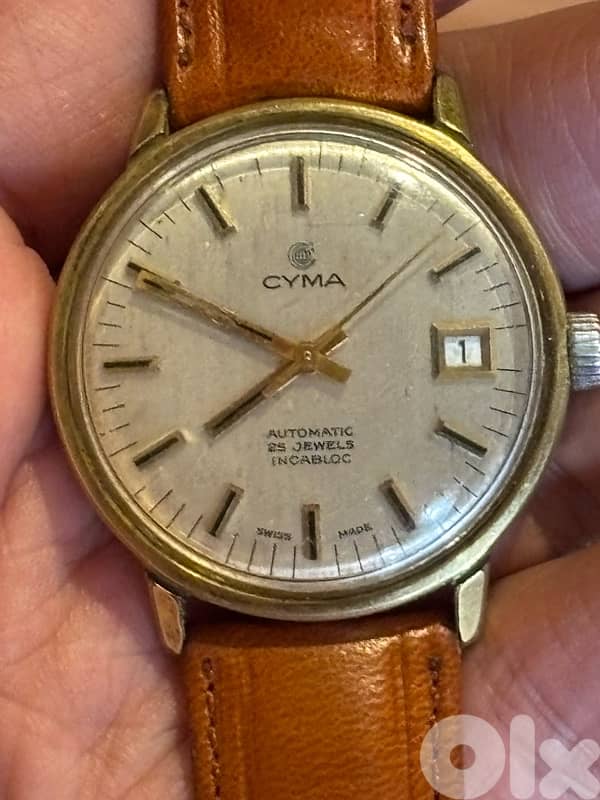 Vintage Cyma Automatic Watch-25 Jewels-EPSA Compressor Case-Swiss Made 4