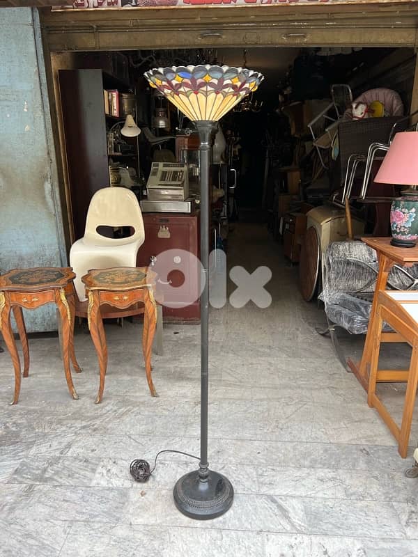 Vintage antique floor lamp tiffany & bronze style victorian 250$ 0