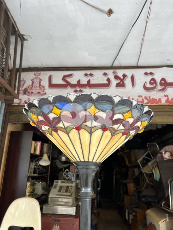 Vintage antique floor lamp tiffany & bronze style victorian 250$ 6