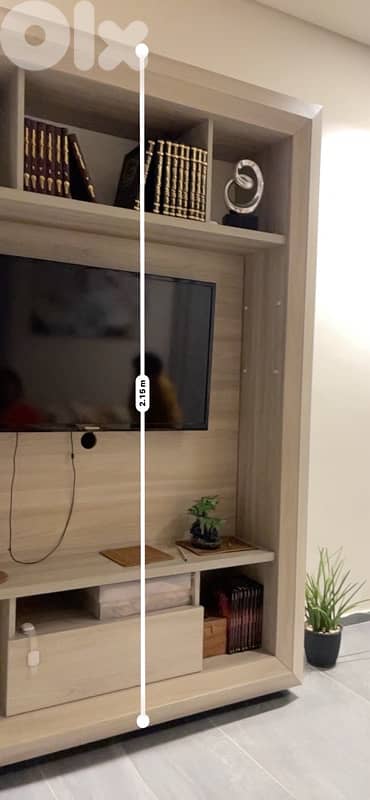 Modern Wooden TV Unit with Shelves & Storage – Excellent Condition 2