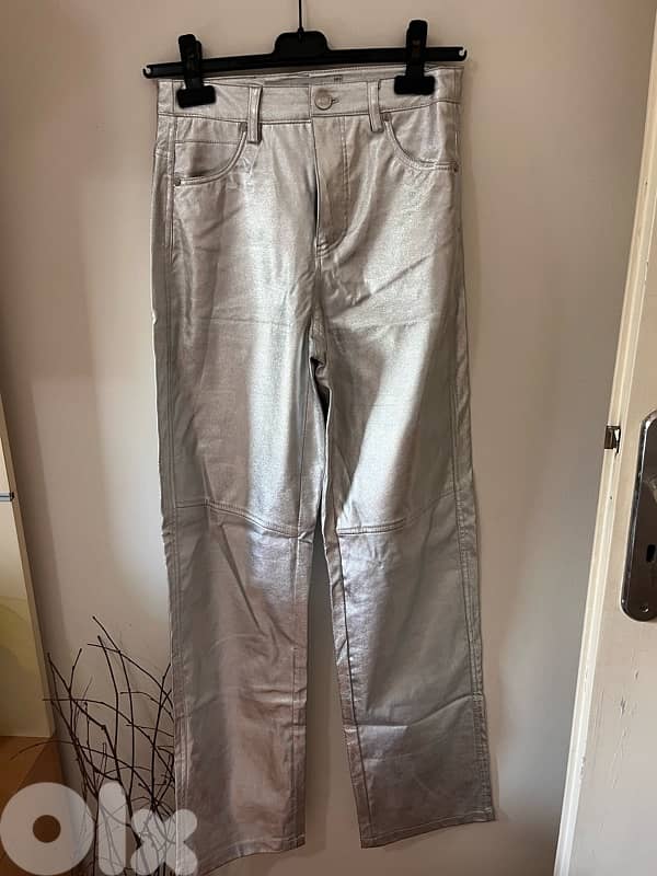 high waisted Silver pants 0