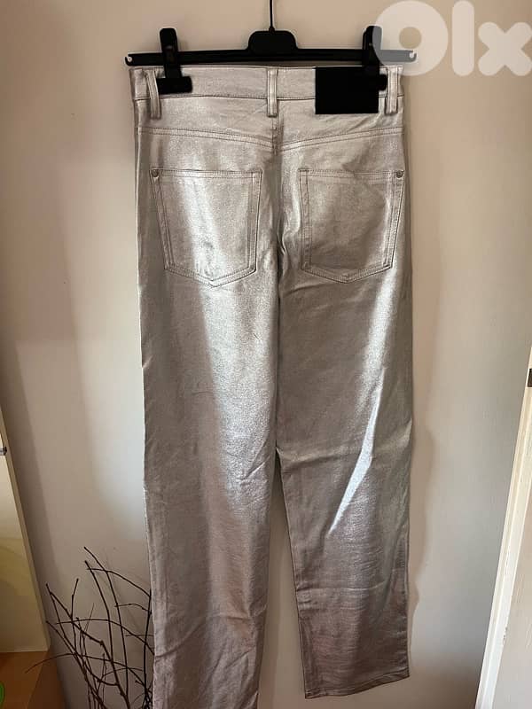 high waisted Silver pants 1