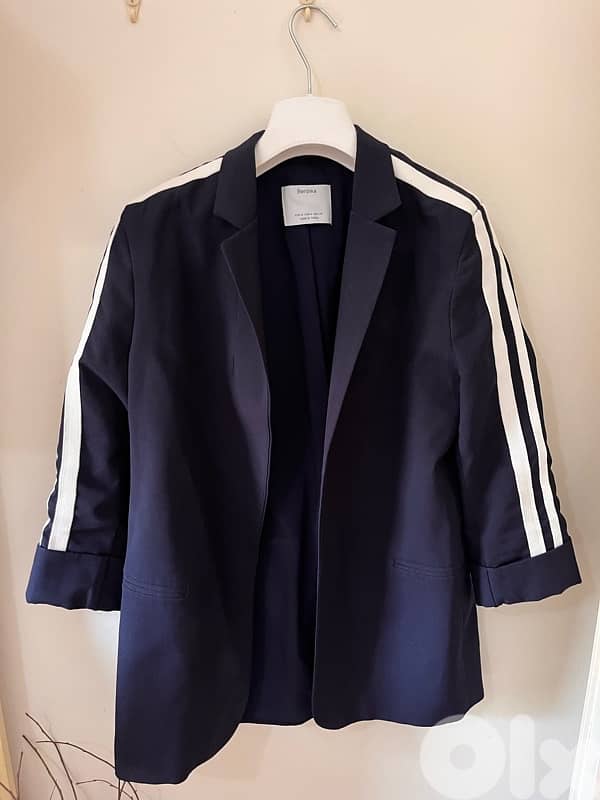 Navy blue bershka blazer 0