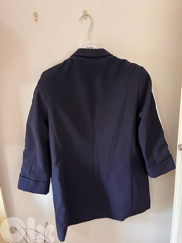 Navy blue bershka blazer 1