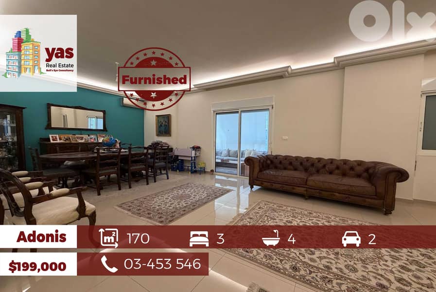 Adonis 170m2 | Fully Furnished | Excellent Condition | Calm Area | EH 0