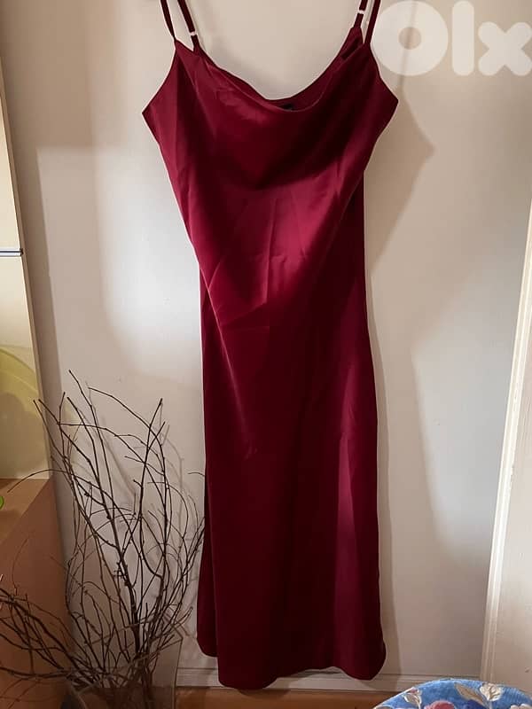 silk red dress 0