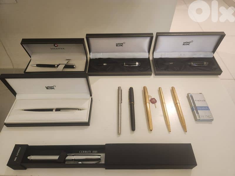 Parker (Gold plated), Mont Blanc, Cerruti, Alfred Dunhill 0