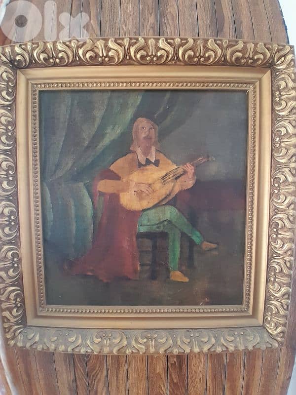 painting Jan Steen Self portrait playing lute variation authentic oil 0