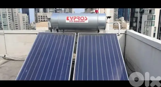 Solar system.  للماء السخن  300 liter 2 mirror 2.5 bar