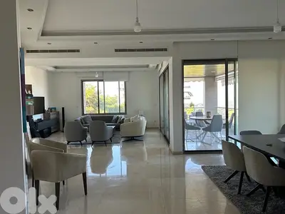Spacious apartment for sale in Rabieh with partial mountain & seaview