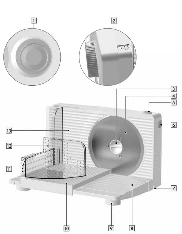 Electric universal slicer SAS 100 A2 Information, SILVER CREST. 7