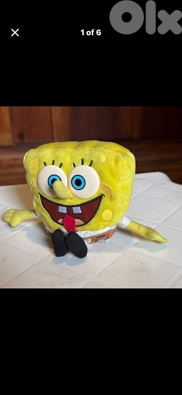 Rare 2003 Applause SpongeBob SquarePants Beanbag Toy 0