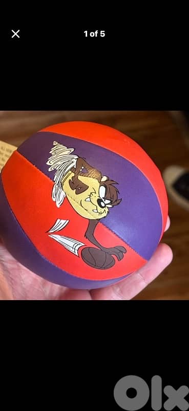 1997 Taz Tasmanian Devil Plush Basketball - Looney Tunes Collectible 0