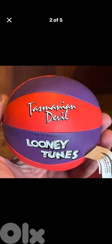 1997 Taz Tasmanian Devil Plush Basketball - Looney Tunes Collectible 1