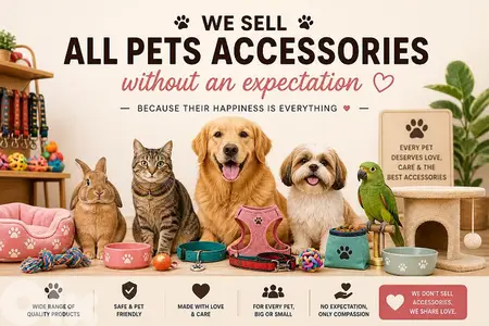 نبيع جميع الاكسسوار we sell all the accessories for all pets