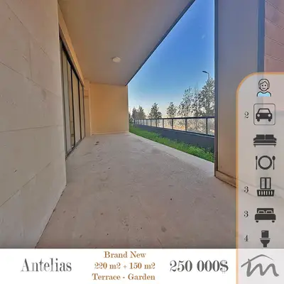 Antelias | Brand New 220m² + 150m² Terrace-Garden | Prime Investment