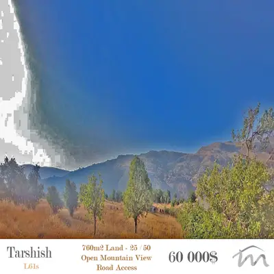 Tarchich | 760m² Land | ZONE 25/50 | Road Access | Open Mountain View