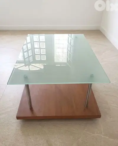 Modernist Glass Coffee Table, Mid-Century Style