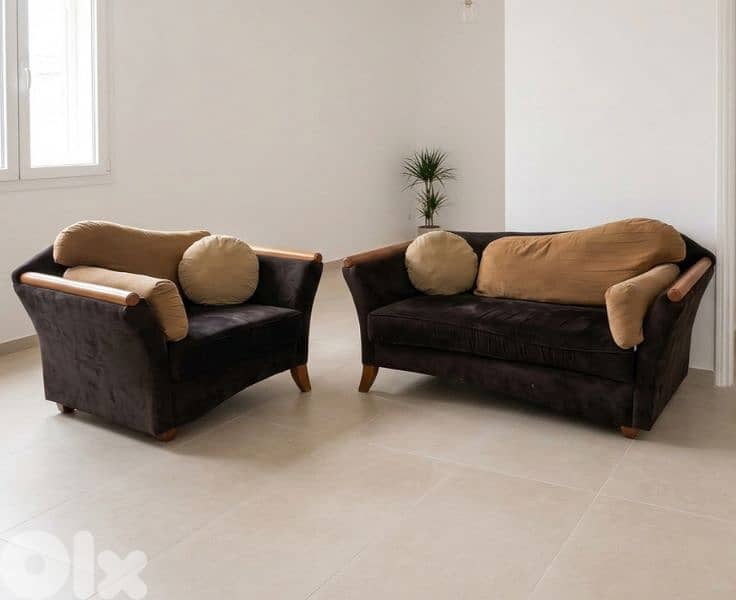 Living room furniture (salon couch) set, 4 pieces with cushions 3