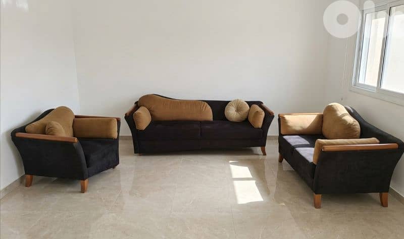 Living room furniture (salon couch) set, 4 pieces with cushions 4