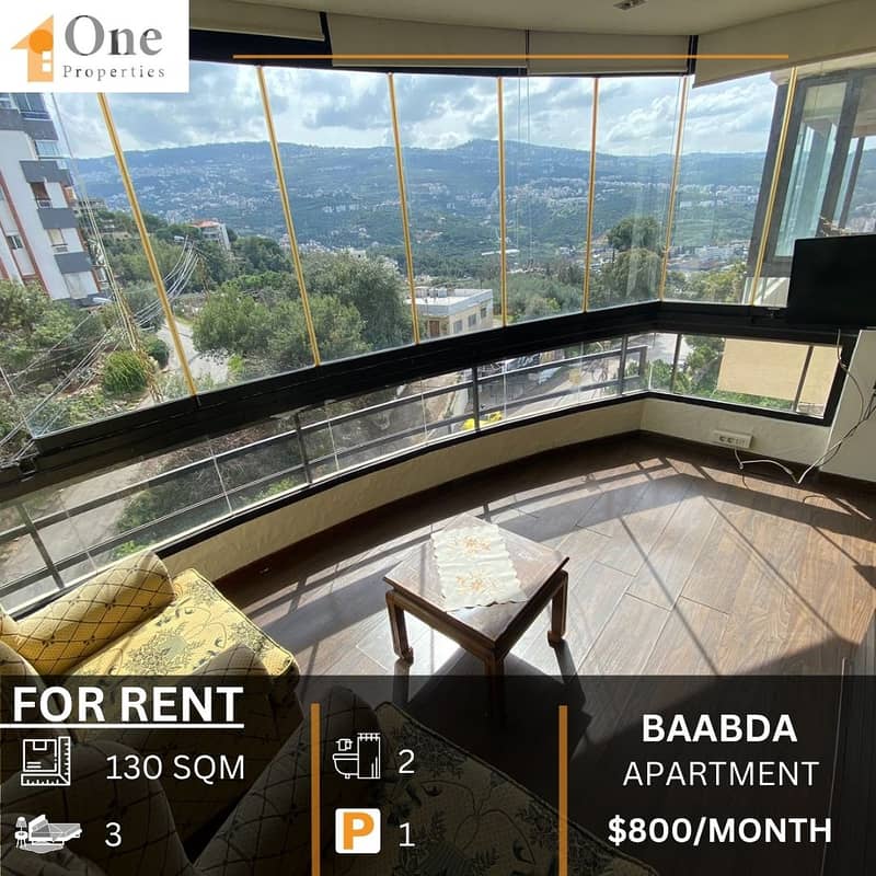 APARTMENT FOR RENT BAABDA TOWN 0