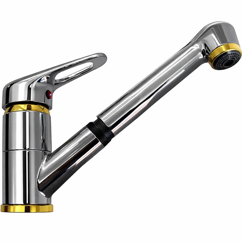 Single Lever Sink Mixer with Shower- خلاط مجلة مع مرشة 0
