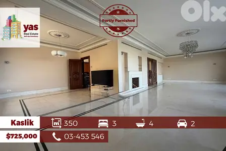 Kaslik 350m2 | Partly Furnished | Sea View | Luxury | EH/IV