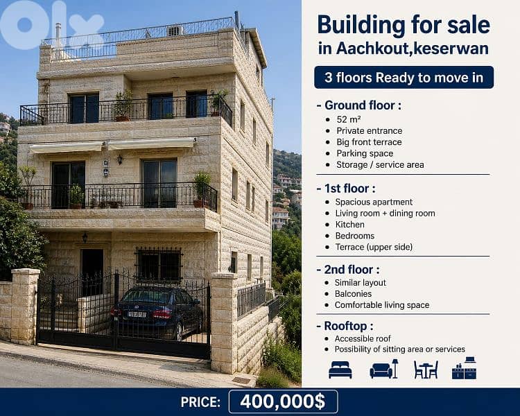 Building For Sale in Aachqout 0