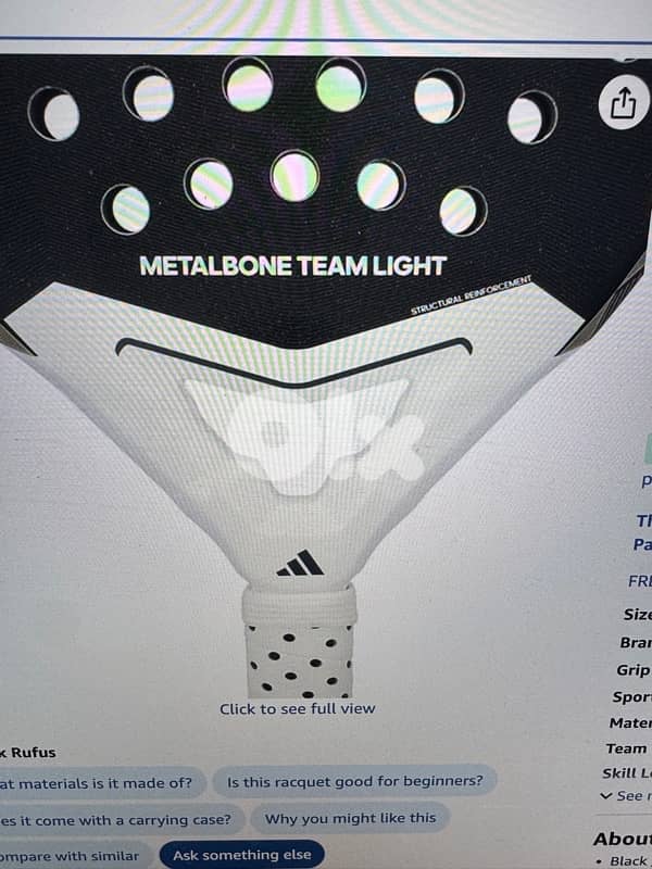 Adidas Metalbone Team Light 3.4 2025 Padel Racket 3