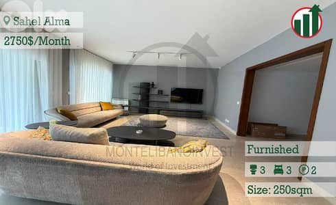 Furnished Apartment for Rent in Sahel Alma !!