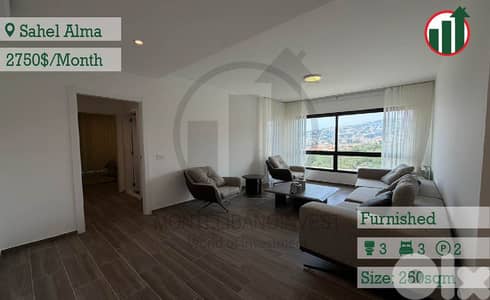 Furnished Apartment for Rent in Sahel Alma !!