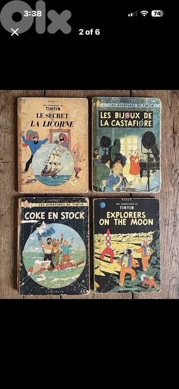 Vintage Tintin Collection 1950s/80s-Rare Early French Casterman Prints 1