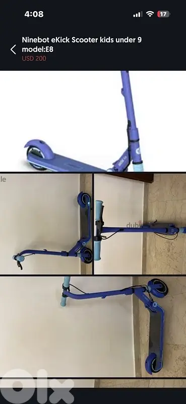 Ninebot electric scooter for kids under 9