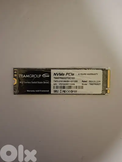 NVME 2 TB TEAMGROUP NEW WARRANTY 5 YRS
