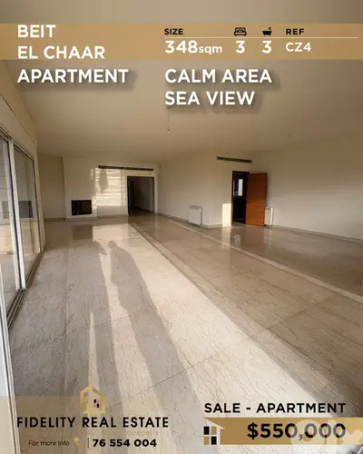 Apartment for sale in Beit El Chaar CZ4 شقة  للبيع في بيت الشعار