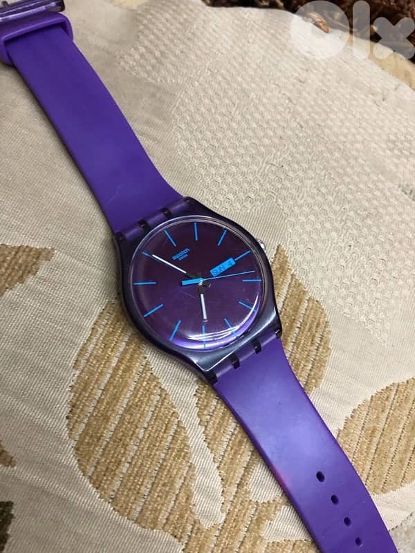 Watch swatch Swiss made original The distinctive purple color 40MM 2
