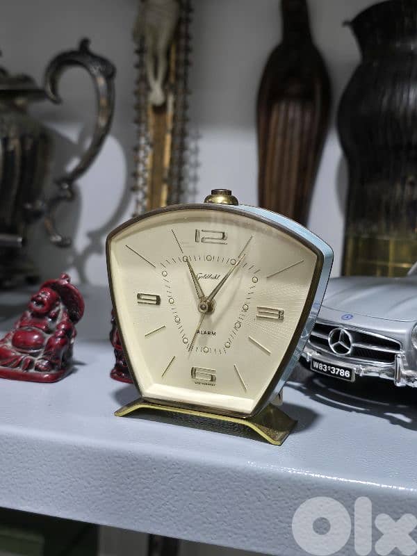 Goldbühl table alarm clock made in West Germany 1