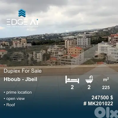 Duplex for Sale | Hboub – Jbeil  Ref: #MK201022