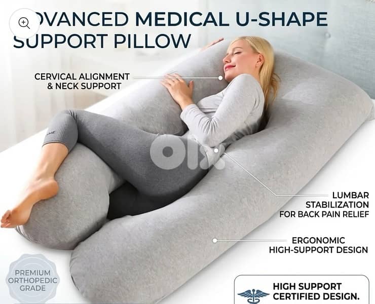 Pregnancy U Shape Pillow – Full Body Support / Back Pain Relief 0