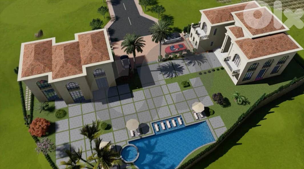 LAND/ 700 sqm luxury Villa/three guest bungalows in Aley REF#HR128092 1