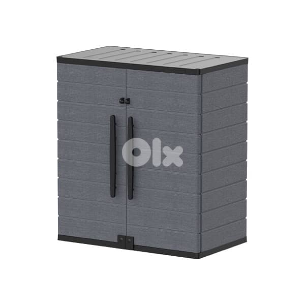 Duramax Cedargrain Short Plastic Vertical Storage Cabinet 0