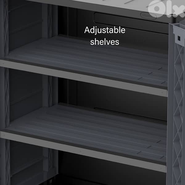 Duramax Cedargrain Short Plastic Vertical Storage Cabinet 2