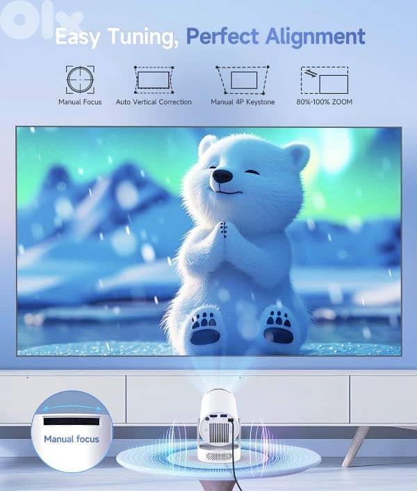 MAGCUBIC HY300 Pro+ Projector with Built-in 5W Speaker, 5