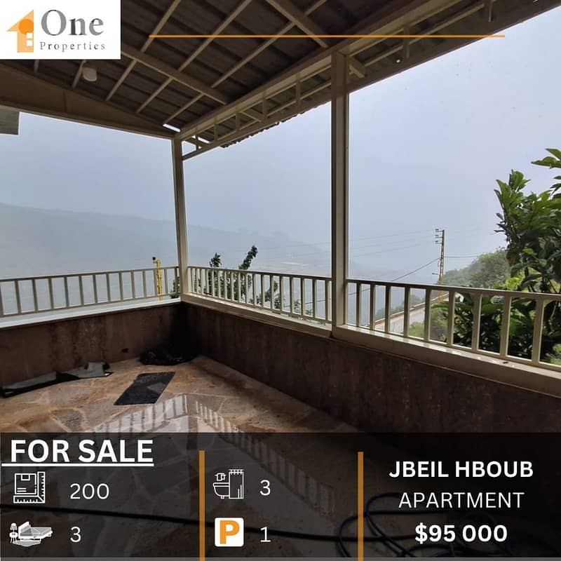 APARTMENT FOR SALE IN HBOUB JBEIL 0
