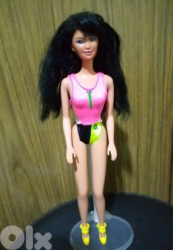 BEACH BLAST MIKO/MARINA Mattel89 Rare Vintg+own swimwear+sh Great doll 0